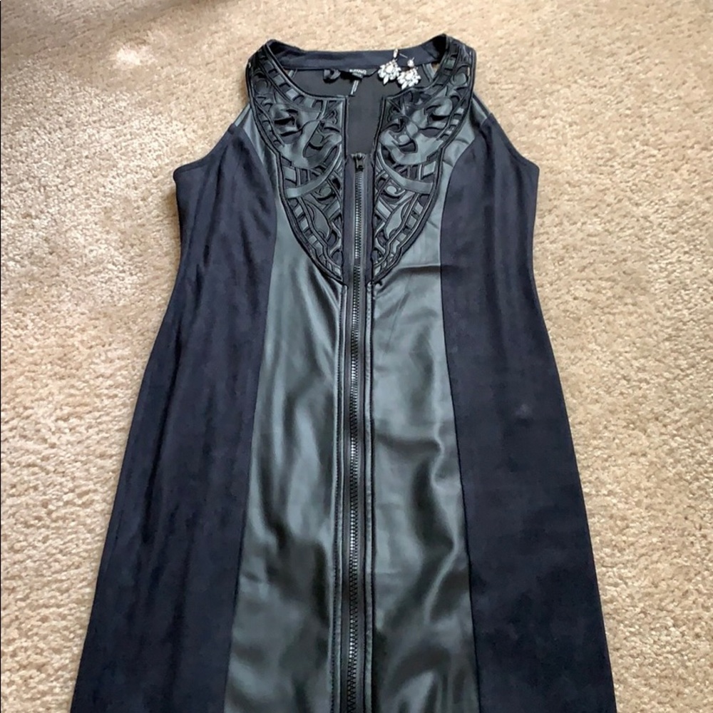 Leather and suede dress perfect for fall!